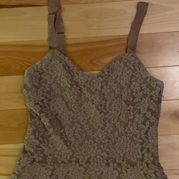 Free People Gold Metallic Lace Moonlight Ombré Dress - Picture 7 of 14